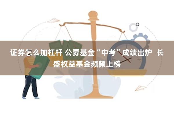 证券怎么加杠杆 公募基金“中考”成绩出炉  长盛权益基金频频上榜