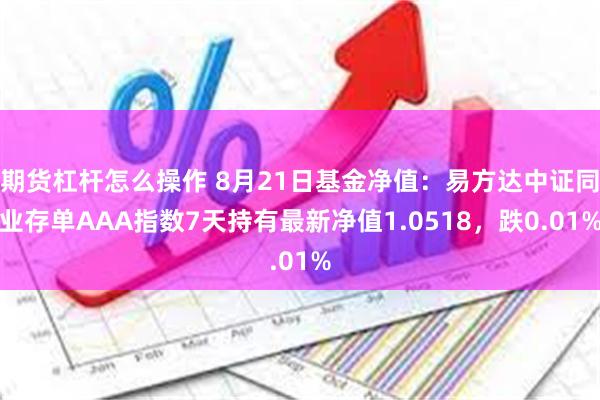 期货杠杆怎么操作 8月21日基金净值：易方达中证同业存单AAA指数7天持有最新净值1.0518，跌0.01%