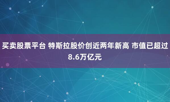 买卖股票平台 特斯拉股价创近两年新高 市值已超过8.6万亿元